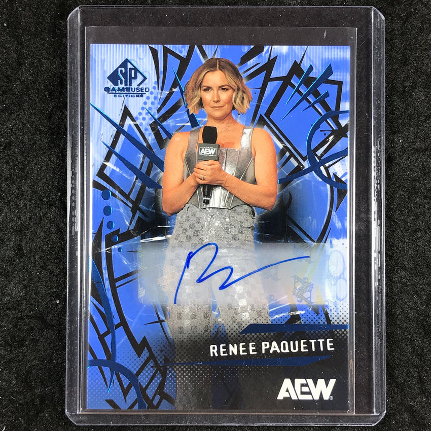 2025 AEW SP Game Used RENEE PAQUETTE Base Autograph Blue #37