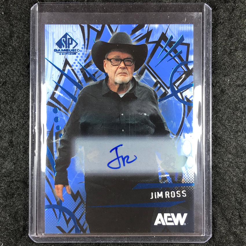2025 AEW SP Game Used JIM ROSS Base Autograph Blue #42