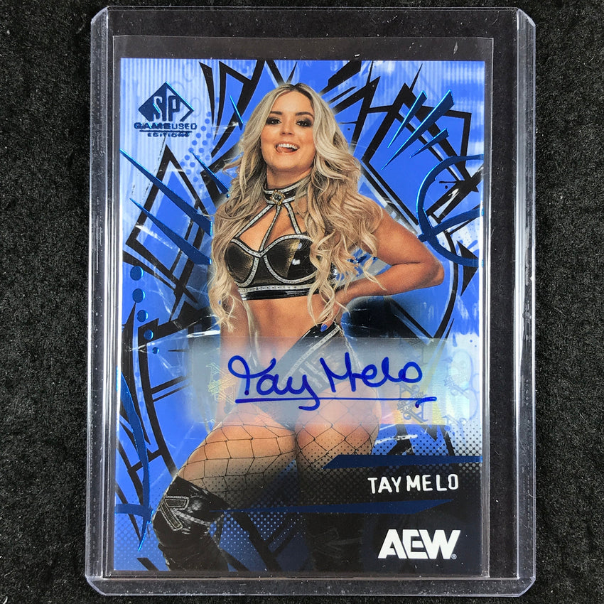 2025 AEW SP Game Used TAY MELO Base Autograph Blue #78