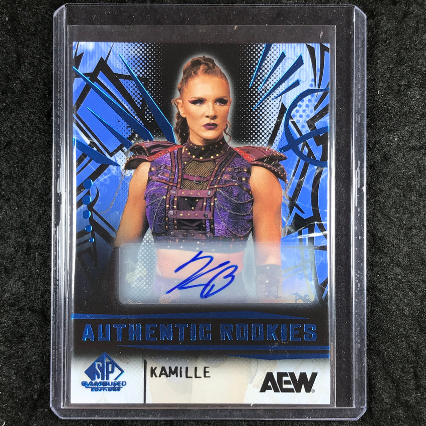 2025 AEW SP Game Used KAMILLE Rookies Base Autograph Blue #83
