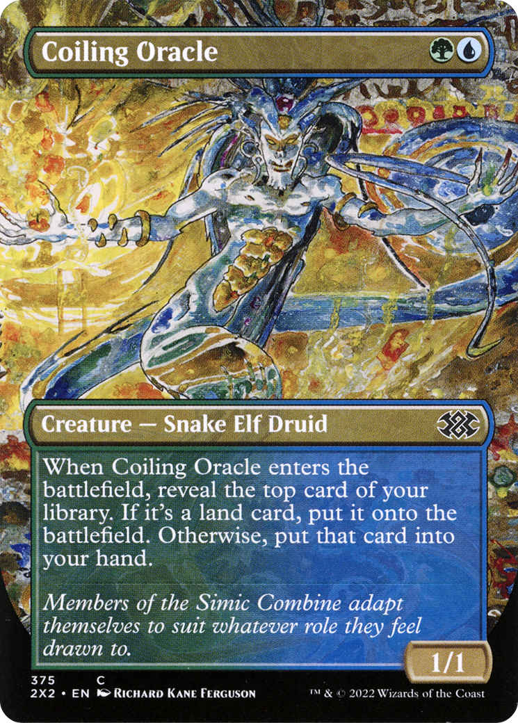 [ BL ] [FOIL] Coiling Oracle (Borderless) #375 - COMMON 2X2 - Double Masters 2022