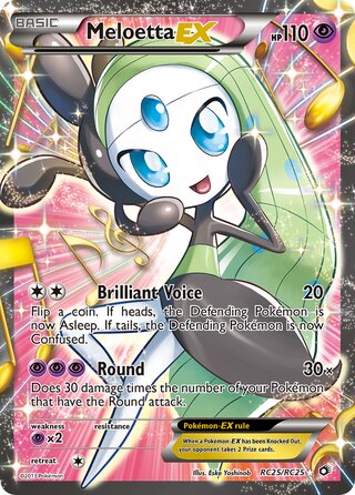 Meloetta EX - RC25/RC25 - Full Art Ultra Rare Legendary Treasures