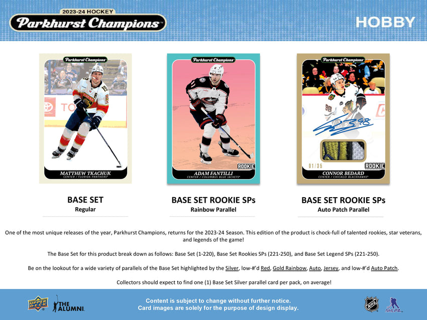 2023-24 Upper Deck Parkhurst Champions Hockey Hobby Box (Pre Order Sep 19)