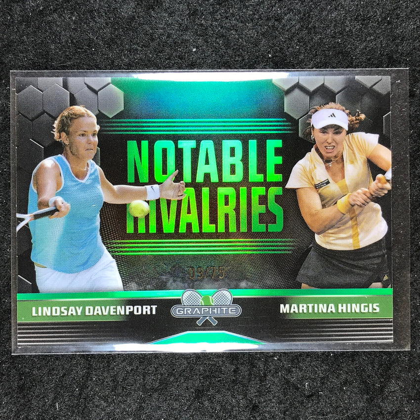 2024 Topps Graphite Tennis DAVENPORT HINGIS Notable Rivalries Green 9/75 #DH