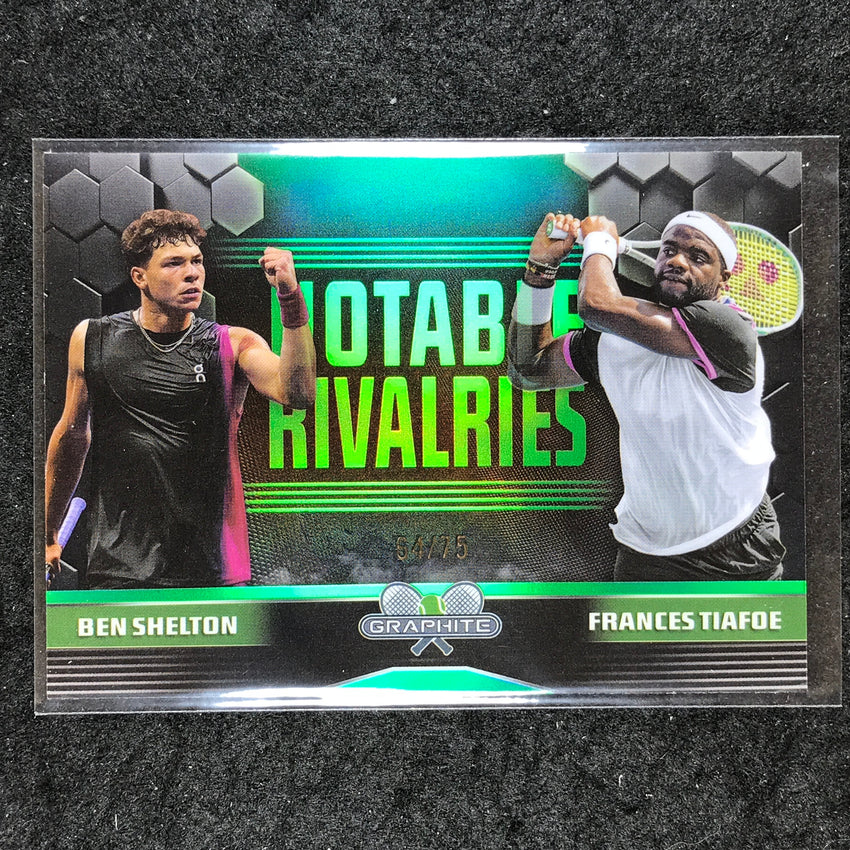 2024 Topps Graphite Tennis BEN SHELTON TIAFOE Notable Rivalries Green 64/75 #ST