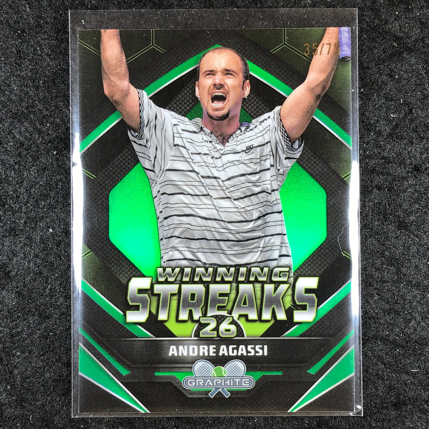 2024 Topps Graphite Tennis ANDRE AGASSI Winning Streaks Green 35/75 #AA