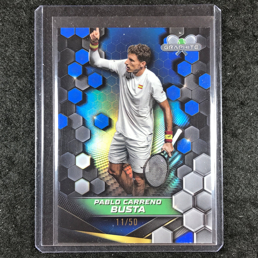 2024 Topps Graphite Tennis PABLO CARRENO BUSTA Base Blue 11/50 #37