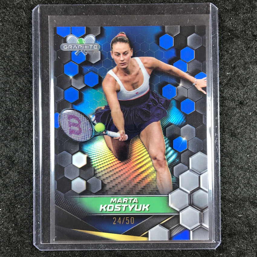 2024 Topps Graphite Tennis MARTA KOSTYUK Base Blue 24/50 #47