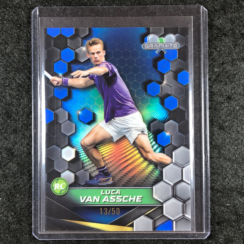 2024 Topps Graphite Tennis LUCA VAN ASSCHE Rookie Base Blue 13/50 #82