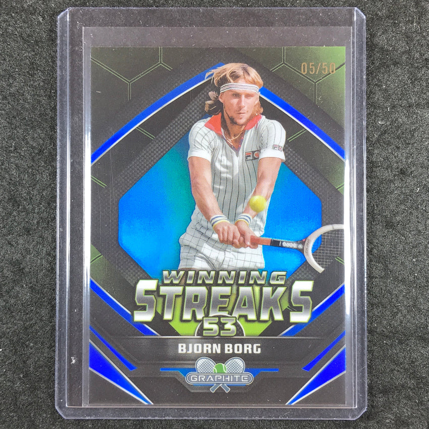 2024 Topps Graphite Tennis BJORN BORG Winning Streaks Blue 5/50 #BG