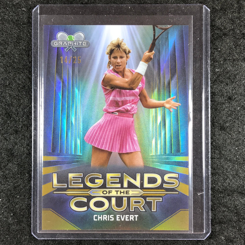 2024 Topps Graphite Tennis CHRIS EVERT Legends of the Court Gold 14/25 #CE