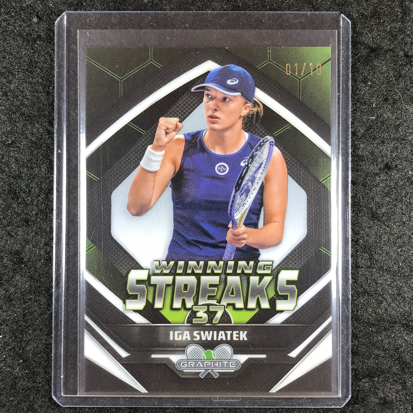 2024 Topps Graphite Tennis IGA SWIATEK Winning Streaks White 1/10 #IS