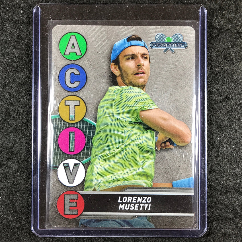 2024 Topps Graphite Tennis LORENZO MUSETTI Active Metal Card Base #12