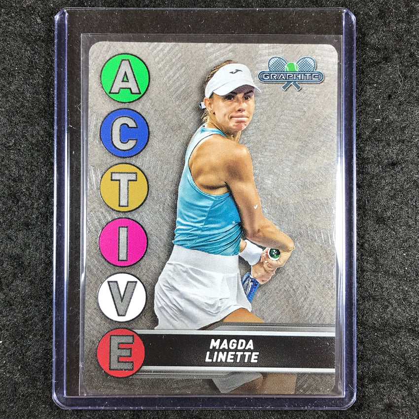 2024 Topps Graphite Tennis MAGDA LINETTE Active Metal Card Base #37