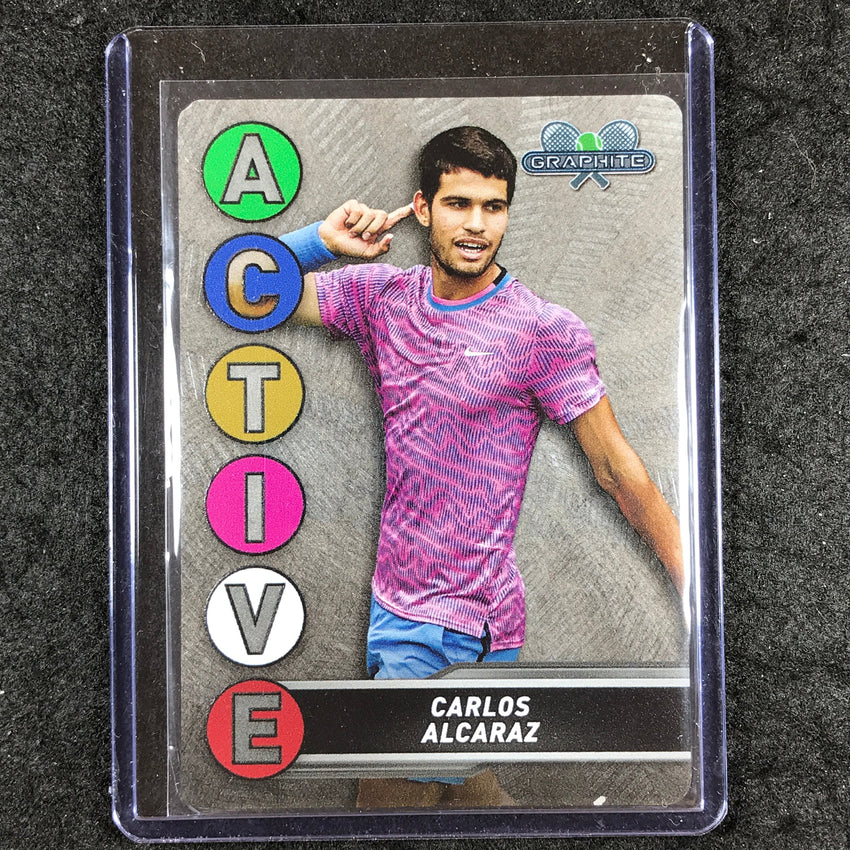 2024 Topps Graphite Tennis CARLOS ALCARAZ Active Metal Card Base #75