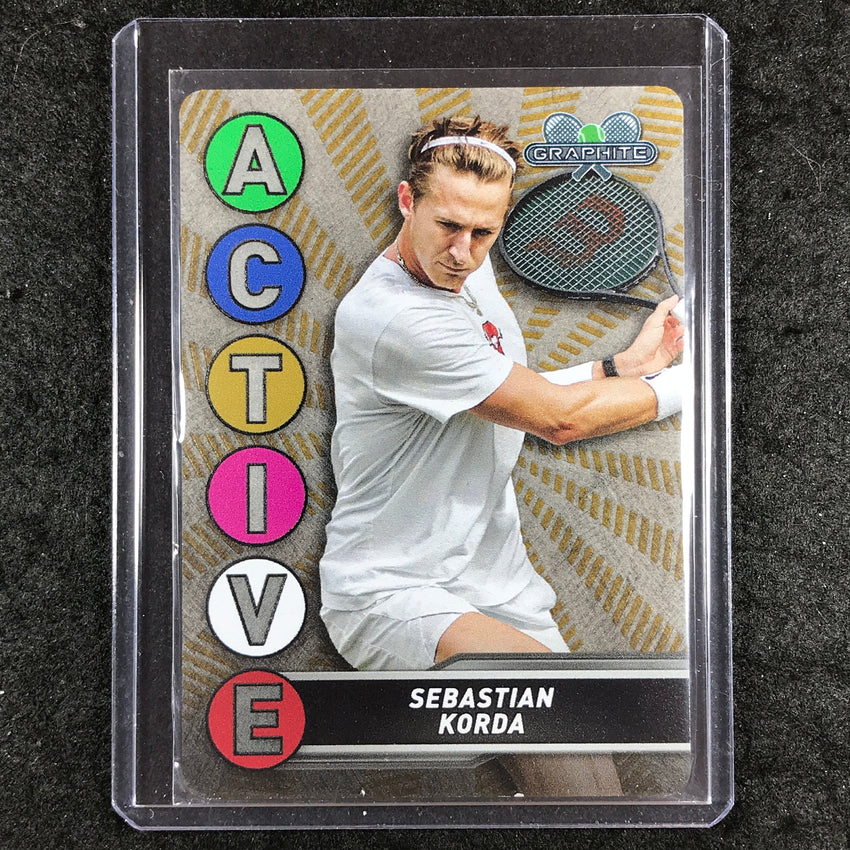 2024 Topps Graphite Tennis SEBASTIAN KORDA Active Metal Card Gold 7/25 #19