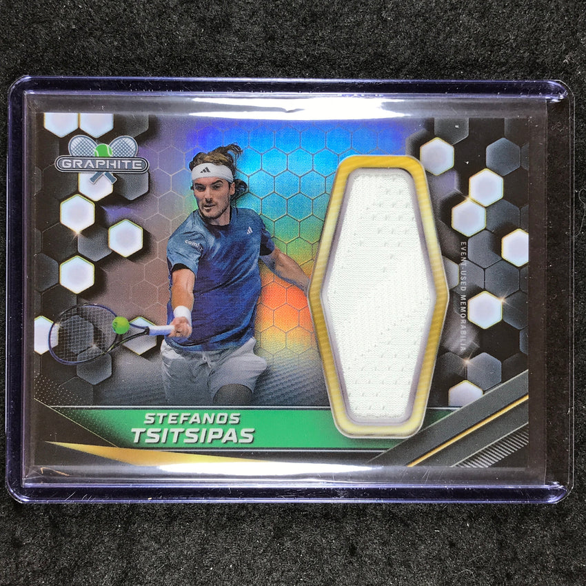 2024 Topps Graphite Tennis STEFANOS TSITSIPAS Graphite Relics Refractor #STS