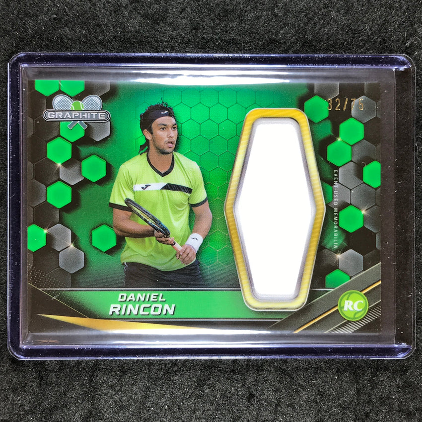2024 Topps Graphite Tennis DANIEL RINCON Graphite Relics Green 32/75 #DRN