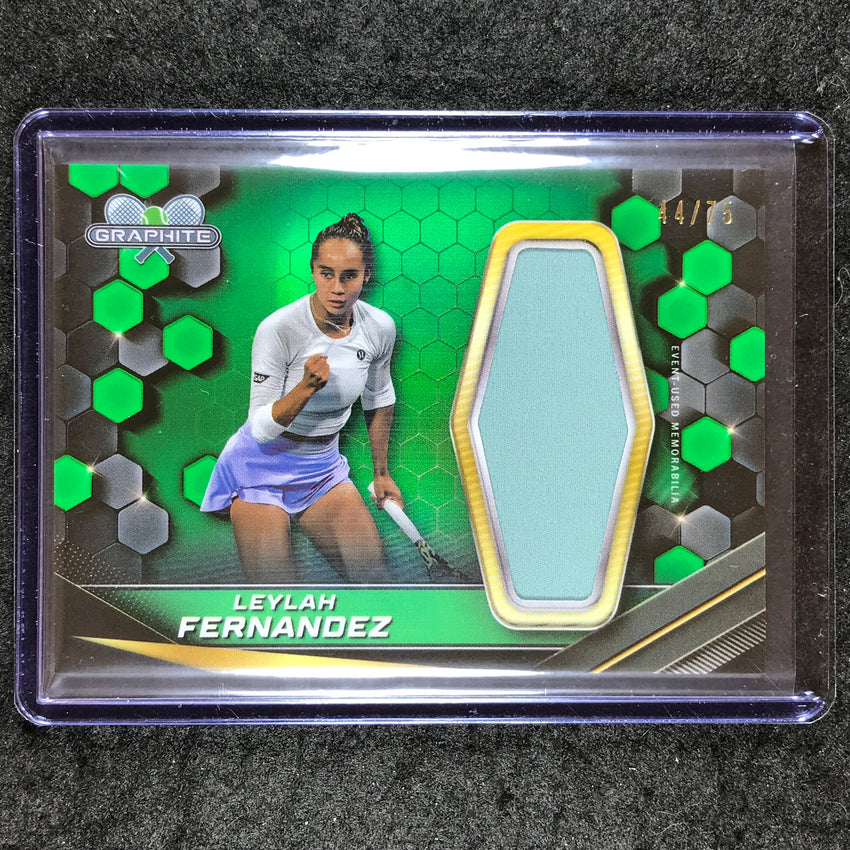 2024 Topps Graphite Tennis LEYLAH FERNANDEZ Graphite Relics Green 44/75 #LFZ