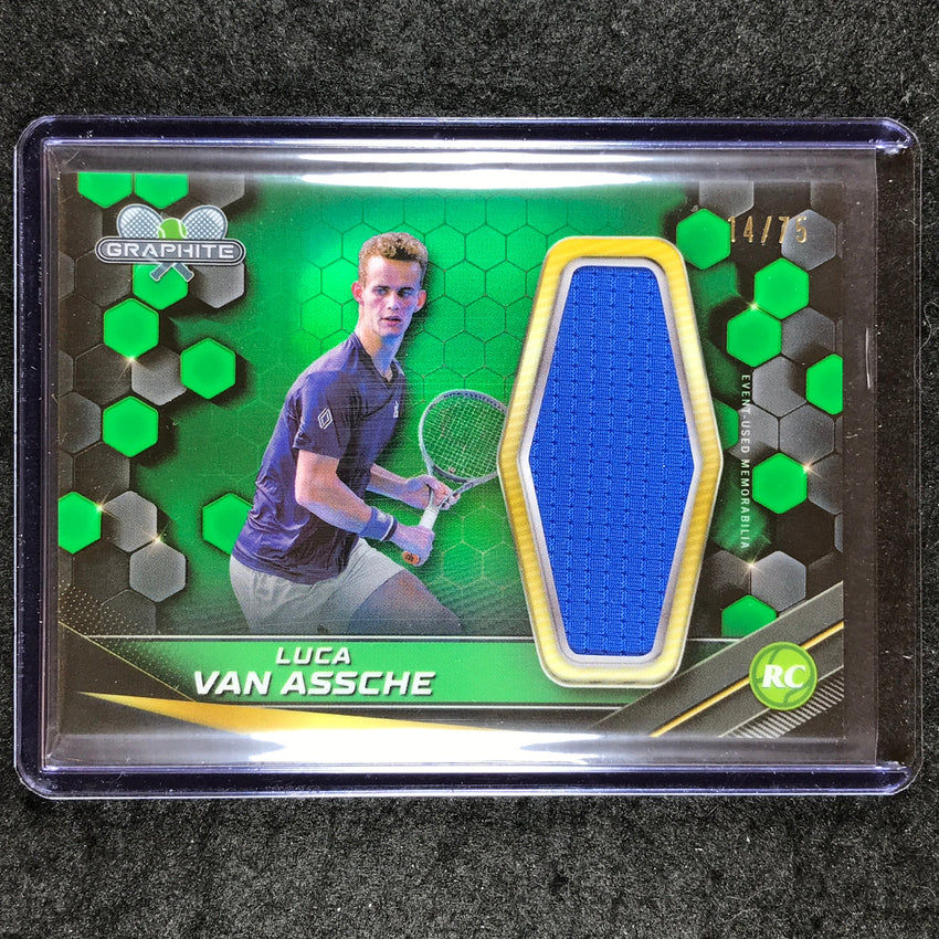 2024 Topps Graphite Tennis LUCA VAN ASSCHE Graphite Relics Green 14/75 #LVA