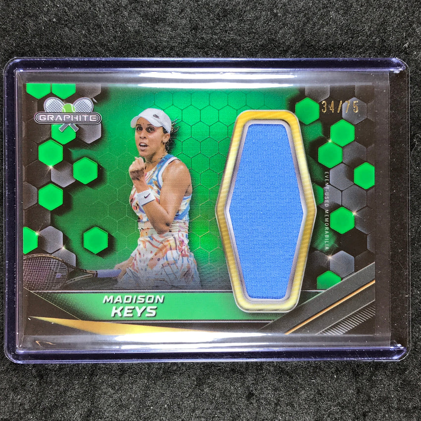 2024 Topps Graphite Tennis MADISON KEYS Graphite Relics Green 34/75 #MKS