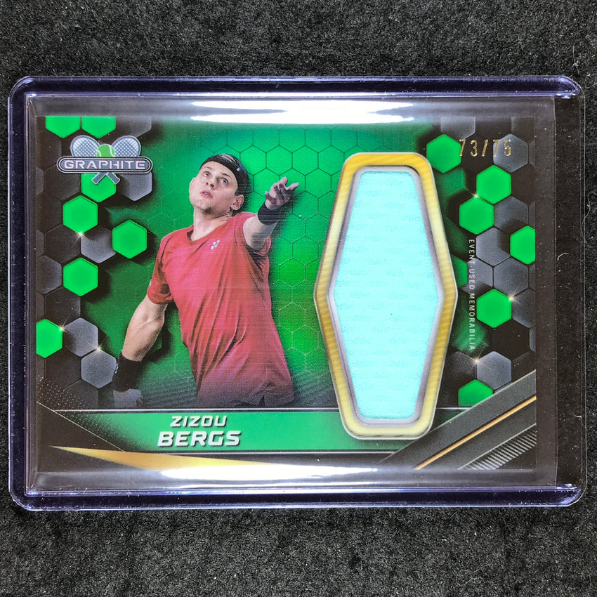 2024 Topps Graphite Tennis ZIZOU BERGS Graphite Relics Green 73/75 #ZBS