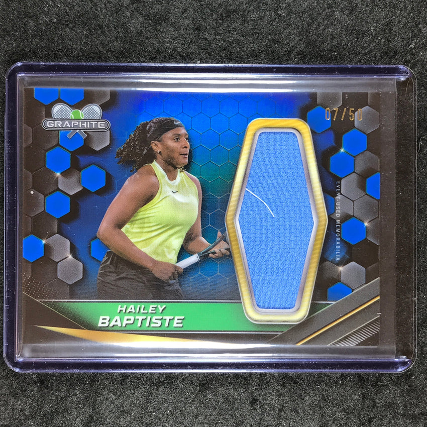 2024 Topps Graphite Tennis HAILEY BAPTISTE Graphite Relics Blue 7/50 #HBE
