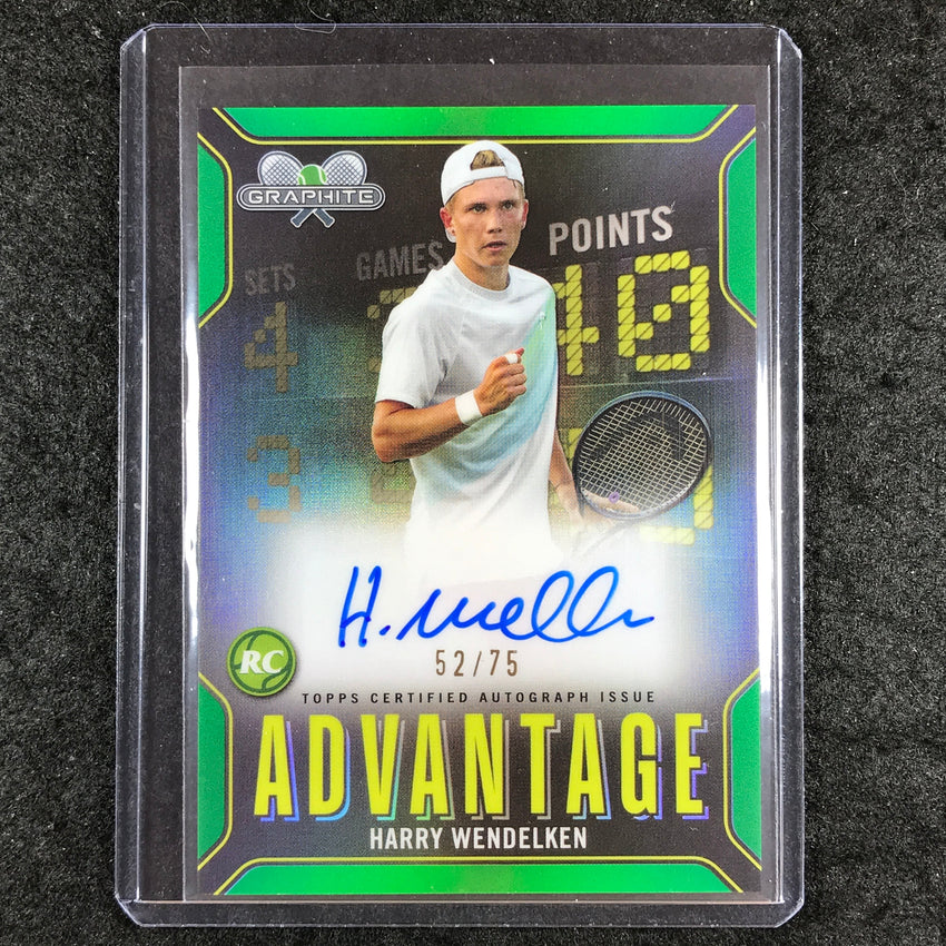 2024 Topps Graphite Tennis HARRY WENDELKEN Advantage Rookie Auto Green 52/75