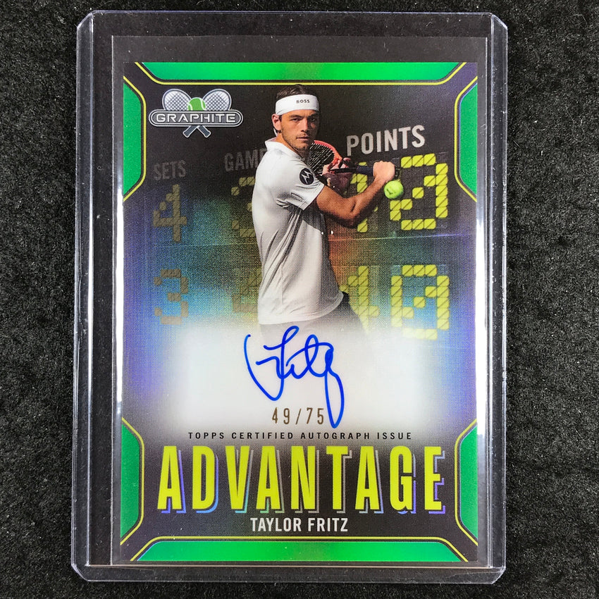 2024 Topps Graphite Tennis TAYLOR FRITZ Advantage Auto Green 49/75