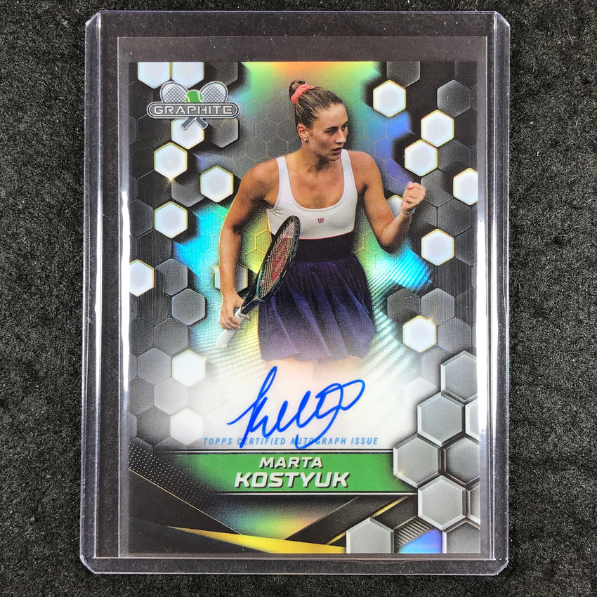 2024 Topps Graphite Tennis MARTA KOSTYUK Graphite Signatures Auto Refractor #MKK