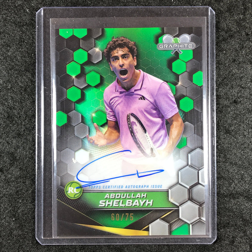 2024 Topps Graphite Tennis ABDULLAH SHELBAYH Graphite Rookie Auto Green 60/75