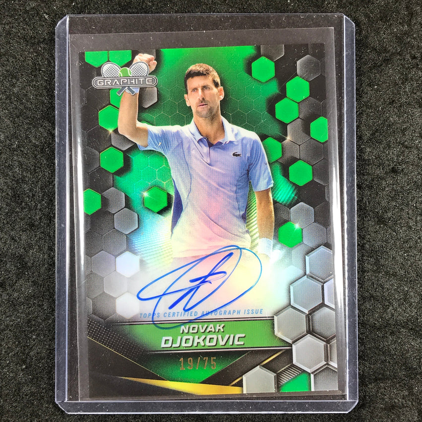2024 Topps Graphite Tennis NOVAK DJOKOVIC Graphite Signatures Auto Green 19/75