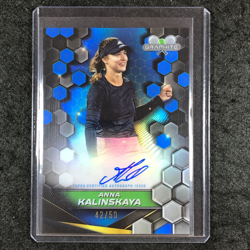 2024 Topps Graphite Tennis ANNA KALINSKAYA Graphite Signatures Auto Blue 42/50
