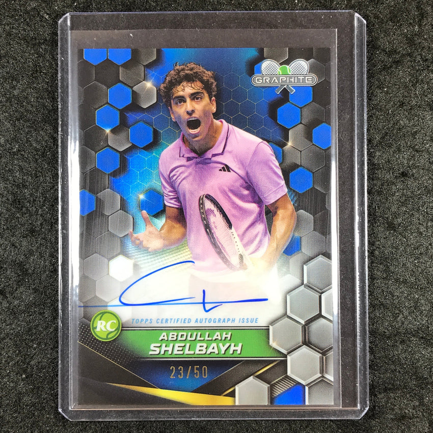 2024 Topps Graphite Tennis ABDULLAH SHELBAYH Graphite Rookie Auto Blue 23/50