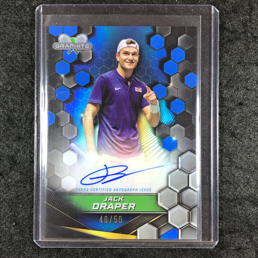 2024 Topps Graphite Tennis JACK DRAPER Graphite Signatures Auto Blue 40/50