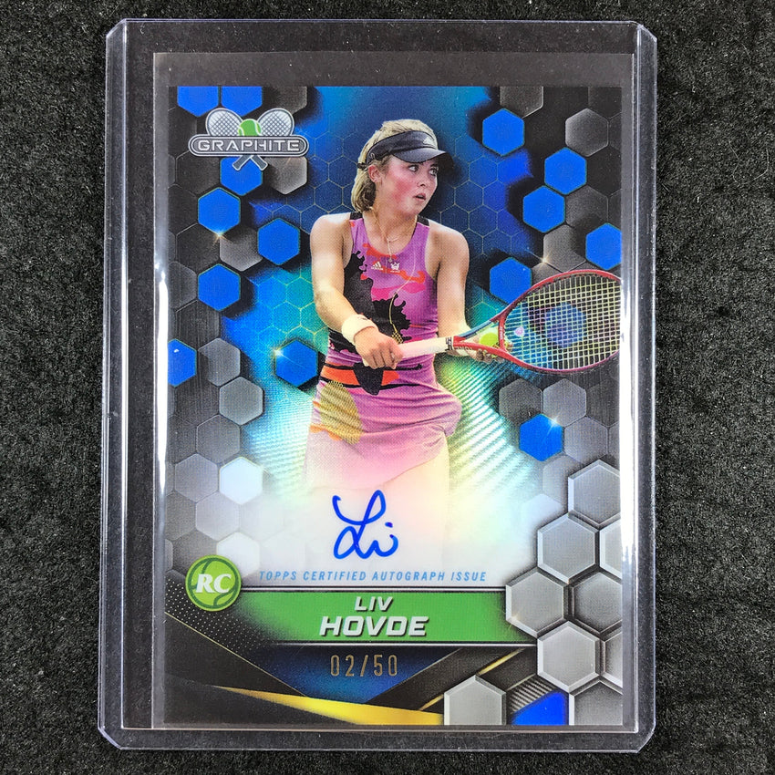2024 Topps Graphite Tennis LIV HOVDE Rookie Graphite Signatures Auto Blue 2/50