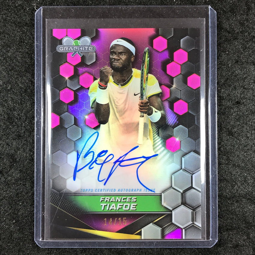 2024 Topps Graphite Tennis FRANCES TIAFOE Graphite Signatures Auto Pink 14/15