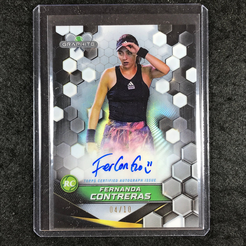 2024 Topps Graphite Tennis FERNANDA CONTRERAS Graphite Rookie Auto White 4/10