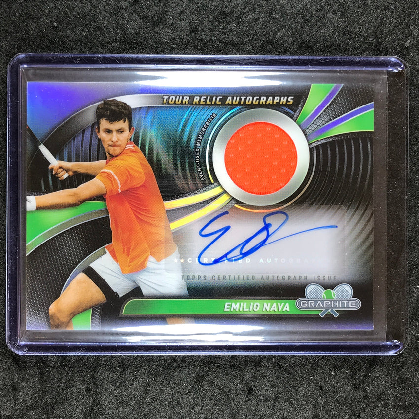 2024 Topps Graphite Tennis EMILIO NAVA Tour Relic Auto Refractor #ENA