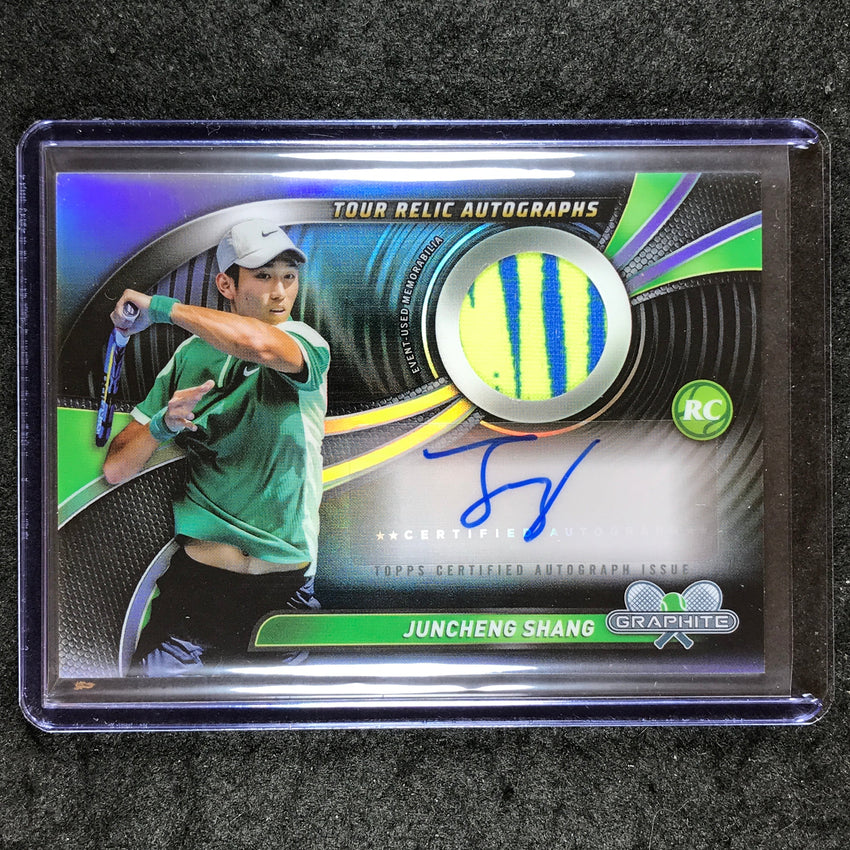 2024 Topps Graphite Tennis JUNCHENG SHANG Tour Relic Auto Rookie Refractor #JSG