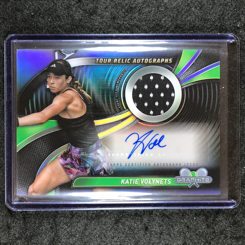 2024 Topps Graphite Tennis KATIE VOLYNETS Tour Relic Auto Refractor #KVS