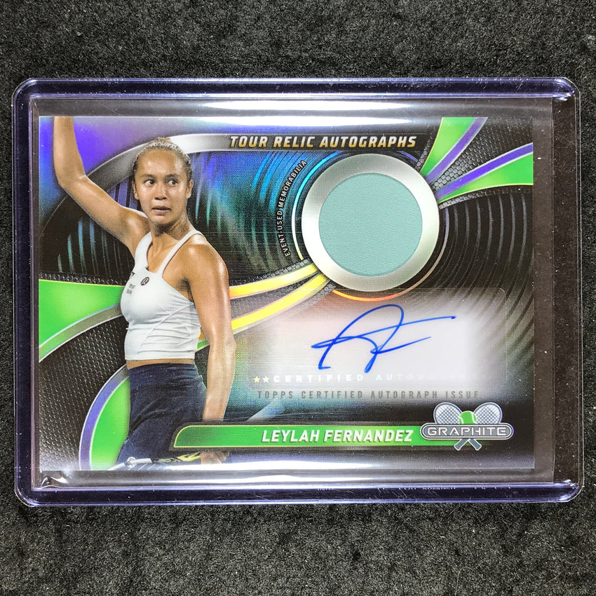 2024 Topps Graphite Tennis LEYLAH FERNANDEZ Tour Relic Auto Refractor #LFZ