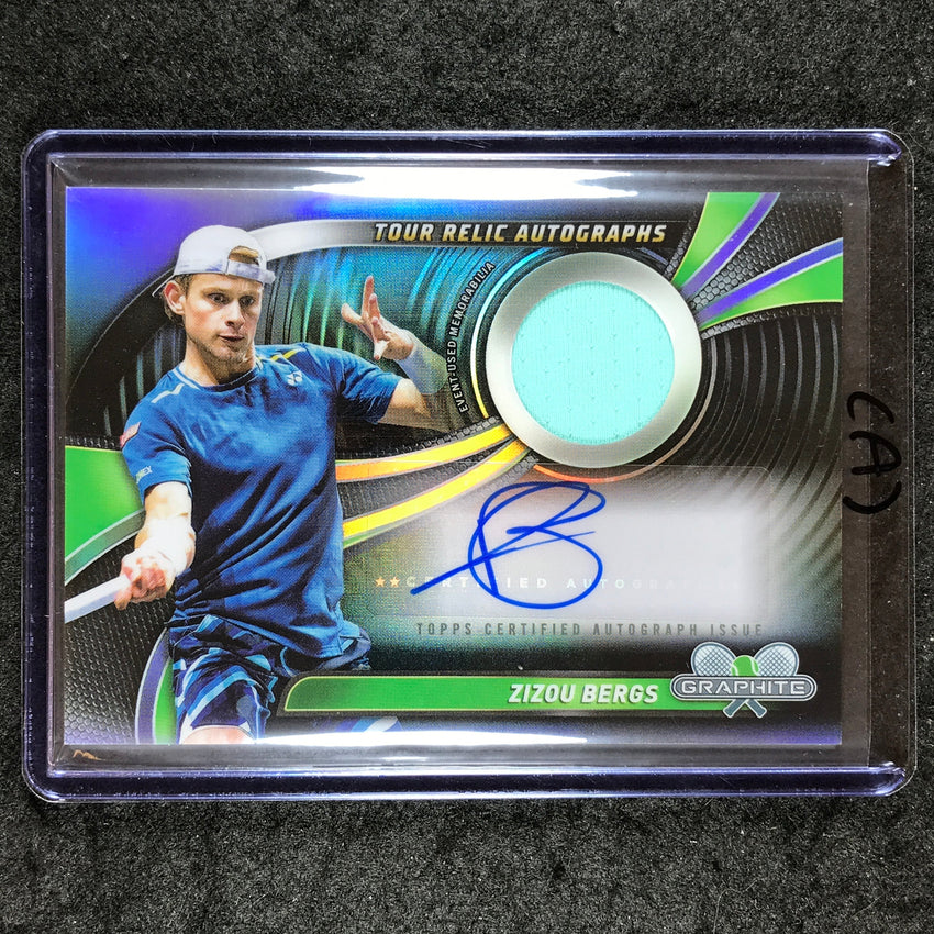2024 Topps Graphite Tennis ZIZOU BERGS Tour Relic Auto Refractor #ZBS (A)