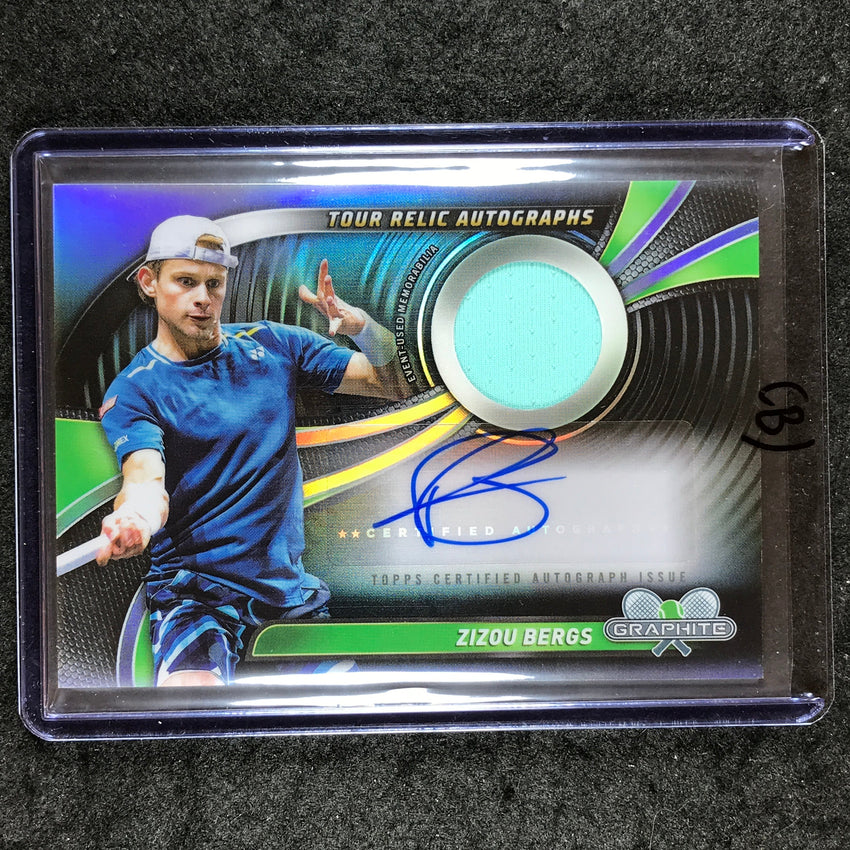 2024 Topps Graphite Tennis ZIZOU BERGS Tour Relic Auto Refractor #ZBS (B)