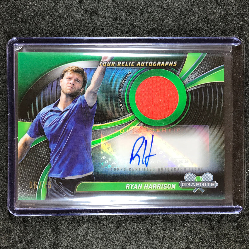 2024 Topps Graphite Tennis RYAN HARRISON Tour Relic Auto Green 6/75 #RHN