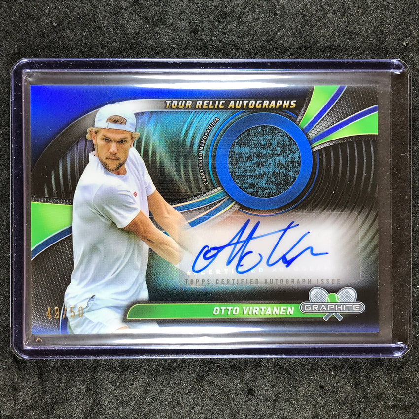 2024 Topps Graphite Tennis OTTO VIRTANEN Tour Relic Auto Blue 49/50 #OVN