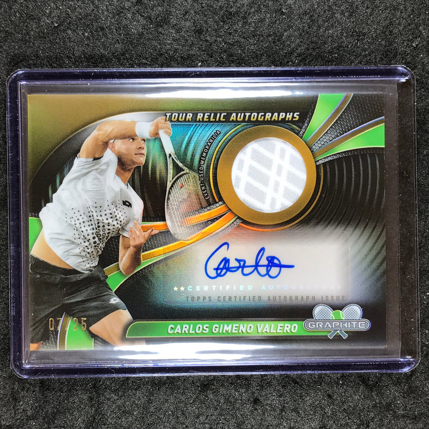 2024 Topps Graphite Tennis CARLOS GIMENO VALERO Tour Relic Auto Gold 7/25 #CGO