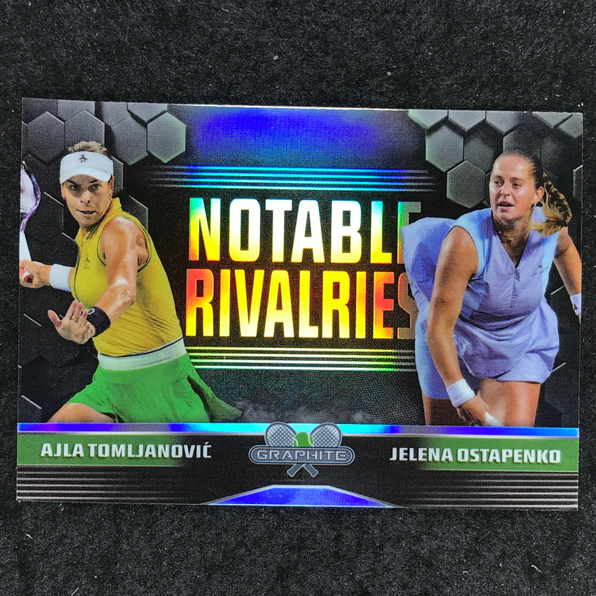 2024 Topps Graphite Tennis TOMLJANOVIC OSTAPENKO Notable Rivalries Refractor #TO