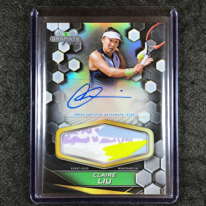 2024 Topps Graphite Tennis CLAIRE LIU Graphite Signature Relic Auto #CLU