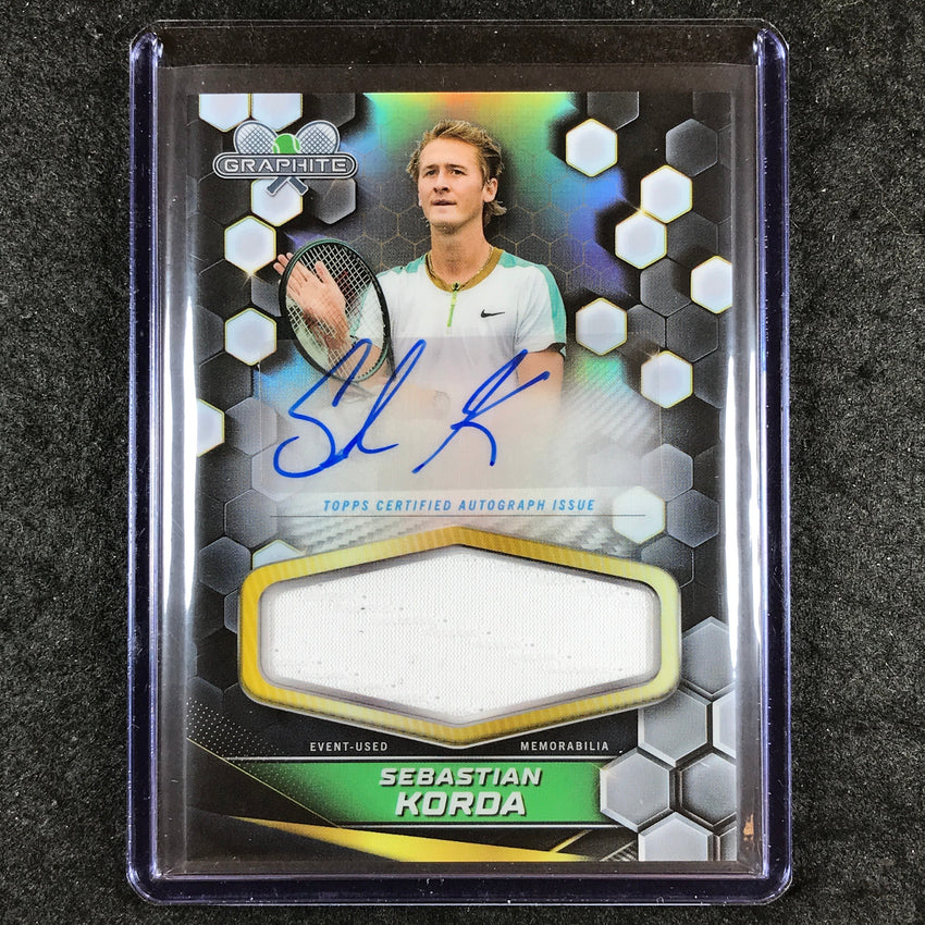 2024 Topps Graphite Tennis SEBASTIAN KORDA Graphite Signature Relic Auto #SKA